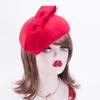 Lawliet Teardrop Women 1940s Wool Felt Fascinator Hat Bow Tam