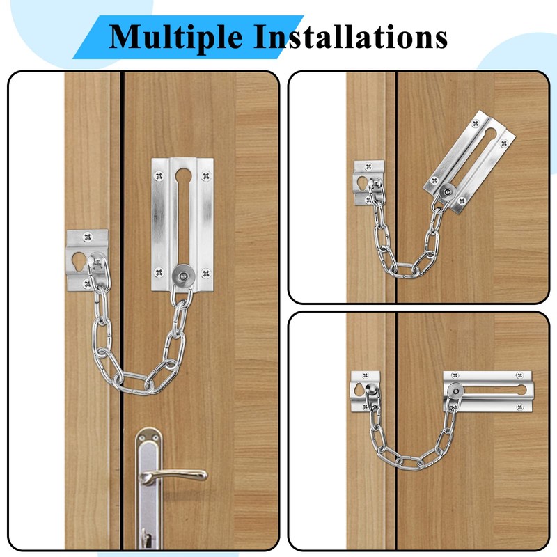 INBOF 2 Pack Door Chain Lock, Premium Chain Door Lock,