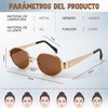 3 Piezas Lentes de Sol Ovalados Retro