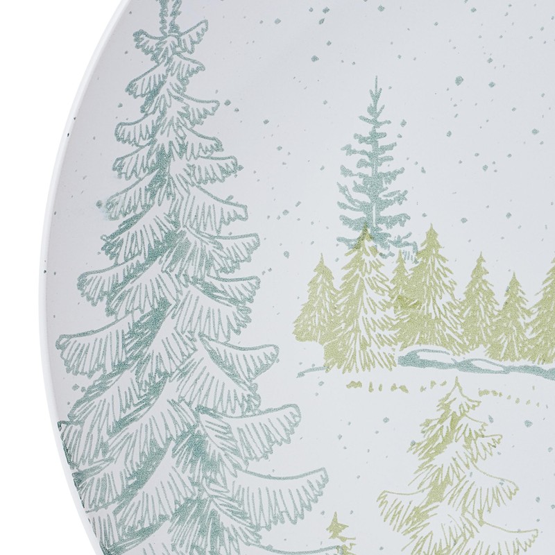 Pfaltzgraff Tranquil Trails Forest 12 Piece Dinnerware Plate Bowl Set,