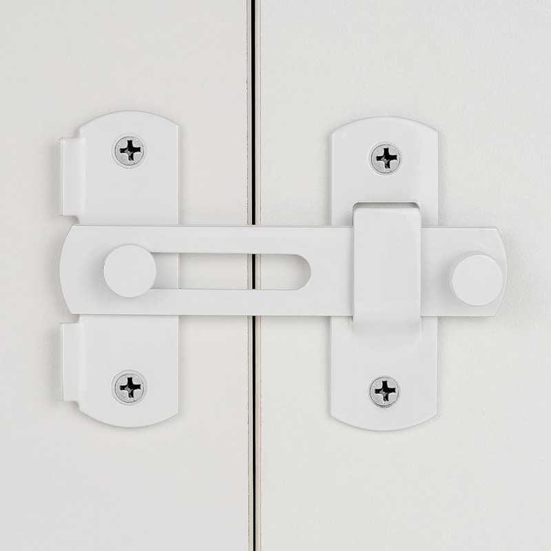 Wocoe 5 Packs White Stainless Steel Barn Latches | 3.93"