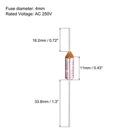 sourcing map 5 Pcs Metal Temperature Thermal Fuse SF133 133C 271.4F 10A 250V Cutoff Thermal Fuse with 10 Pcs BN1.25 Bare Terminal Butt Connector