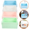 STOBOK 4pcs Decorative Table Storage Baskets Folding Organizing Crates for