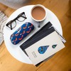 LAGO TERRA Fox Print Hard Shell Glasses Case - Navy