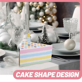 Kichvoe - 10 cajas triangulares de en forma de rebanada de pasteles, cajas de regalo de boda, paquete individual para bodas, Navidad, fiesta de cumpleaños