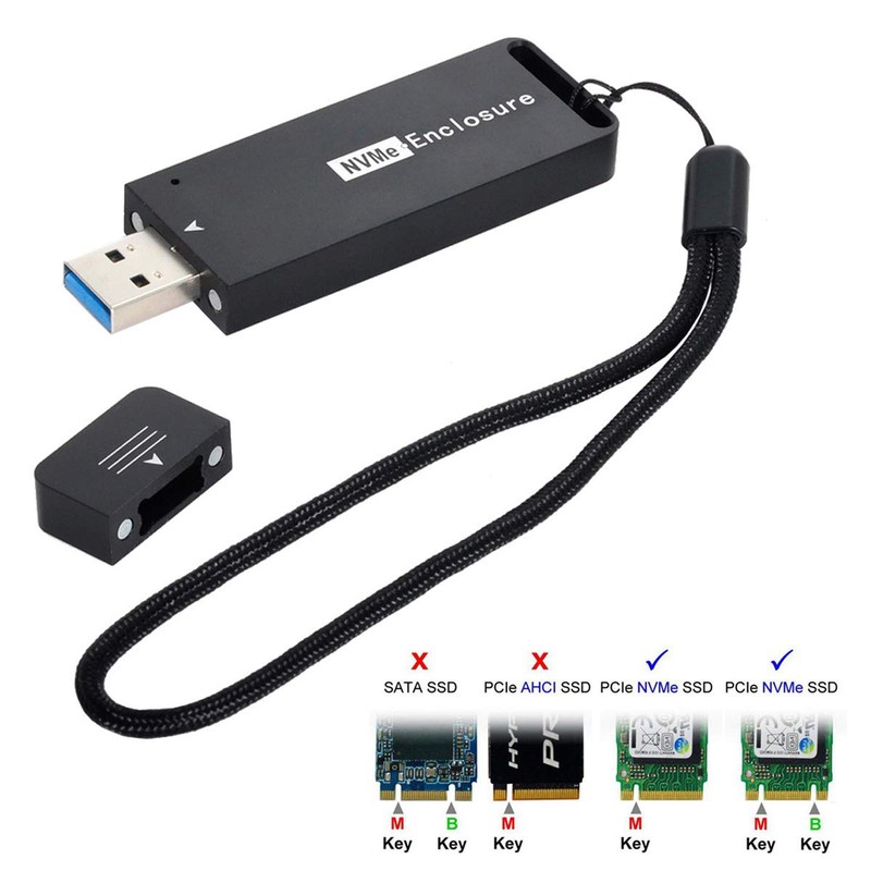 Xiwai USB 3.1 Gen2 10Gbps a NVME PCI-E M-Key unidad