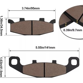 Unbranded Brake Pads for KAWASAKI  GPX 250 R,KLE 250 A3/A5/A6,ZR 250 A1-A5,ZL 400 D1/D2