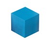 hand2mind Blue Plastic Base Ten Blocks Cube, Place Value Blocks,