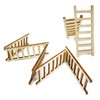 HONBAY 20PCS Wooden Mini Ladders Fairy Garden Accessories for Dollhouse