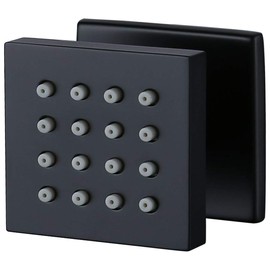 RANDOM Shower Spa Brass Square Massage Body Jets Spray Body Shower Set,Brushed Nickel. (Matte Black 1 pcs)