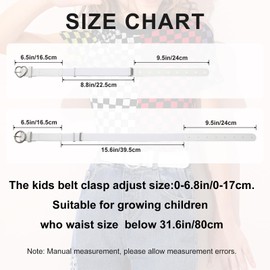 Monopa Kids Elastic Belt for Girls - Adjustable Toddler Stretch Belt for Girls and Boys 3-16 Years (Circle Belt, White)