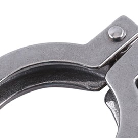 Joint Bolt Clamp, Downpipe Clamp, 1.5"/2" Tri-Clamp, OD1.5" Sanitary Tri-Clamp Sanitary Fittings, Stainless Steel Tri-Clover Clamp Flange with Wing Nut for House Gas Pipe, Water Pipe, Tank