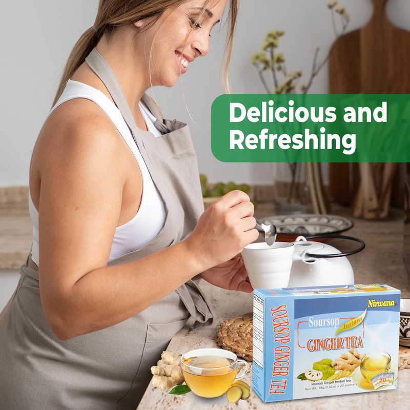 Soursop Ginger Tea – Refreshing Herbal Blend with Cinnamon &