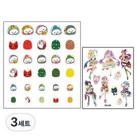 Kriskind Nail Stickers for Elementary School Students Merry Christmas + Tattoo Stickers Randomly Sent, RCJS002, 3 Sets / 크리스킨드 초등학생용 네일스티커 메리크리스마스 + 타투스티커 랜덤 발송, RCJS002, 3세트
