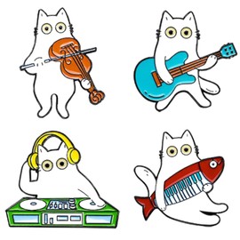 Suyasawa Cat Pin Badge Set of 4 Types Pin Brooch Cat Stylish Cute