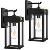 2 Pack Outdoor Solar Wall Light Fixtures With Dusk To