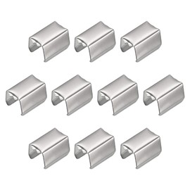 sourcing map Fold Over Crimp Caps, 100Pcs 15 x 9mm Ribbon End Clasp Tips Clamp Cord Ends for Jewelry DIY Craft Making, White Nickel