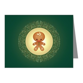 Truly Teague Note Cards (10 Pack) Chistmas Cuties Gingerbread Man