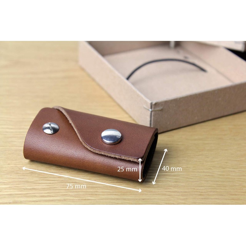 Pack & Smooch Kingsley Small Key Organiser, Light Brown