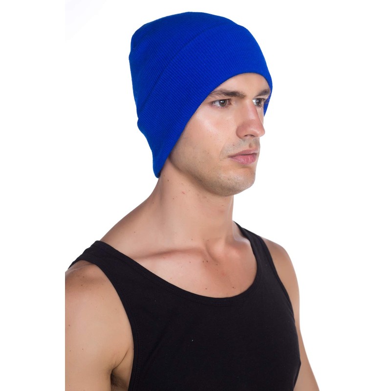 Nivel Superior Cuffed Unisex Plain Cráneo Beanie Toboggan Tejer Sombrero/Cap,