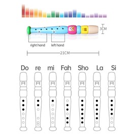 Zuzer 4 Pieces Children's Recorder Soprano Recorder 6-Hole Children's Flute Instruments for Children Adults Beginners