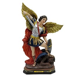 12" Saint St. Michael The Archangel Statue Figurine Protector Estatua Imagen San Miguel Arcangel