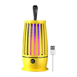 Mosquito Killer USB Hanging Bug Zapper Trap Lamp With Warm White Night Light Non-Toxic Electric Mosquito Lamp Insect Mosquito Attracts Fruit Flies for Home Bedroom Outdoor Camping