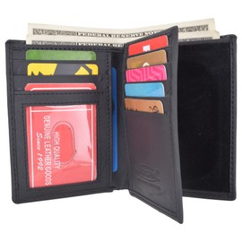 MARSHAL Genuine Cowhide Leather Badge RFID Wallet for Firefighters, Police etc.