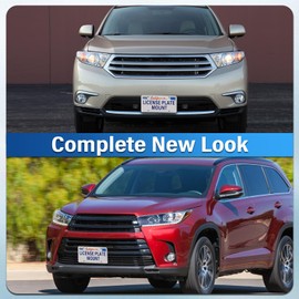 Heavy Duty Front License Plate Frame Compatible with Toyota FJ Cruiser 2007-2014, No Drill Grille Mount, Anti-Theft License Plate Holders Bracket, Rust-Proof, Rattle Proof Car Accessories