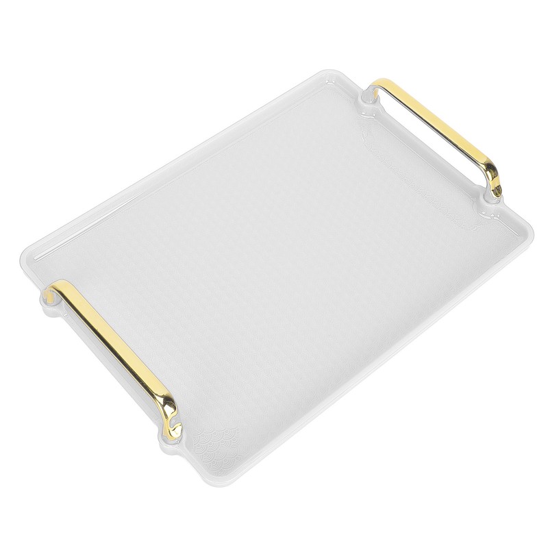 Decorative Tray Elegant Exquisite Texture Ergonomic Serving Tray with Handles