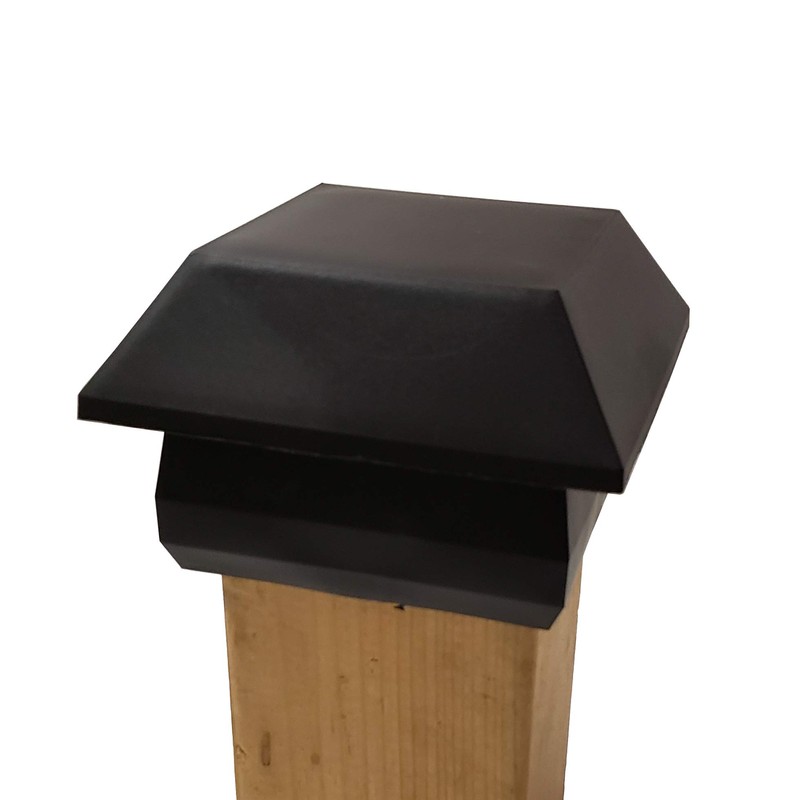 Nuvo Iron SPC25 Plastic Black Post 4" x 4" Cap