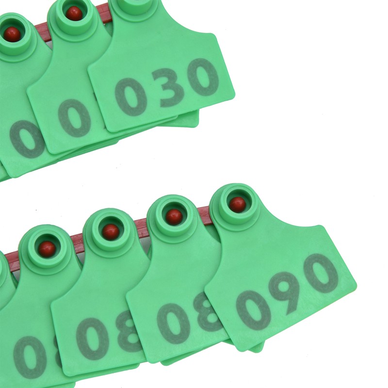 100Pcs TPU Pig Cow Ear Tag with Number 001‑100 Ear