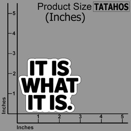 (3Pcs) It is What It is Stickers Funny Sarcastic Quote Humor Motivational Inspirational Gifts Waterproof Vinyl Decals for Kindle Water Bottle Bumper Car Hard Hat Phone Laptop 3x2.8
