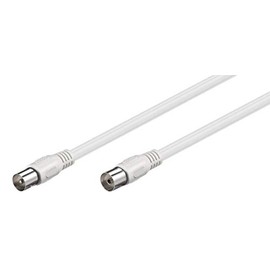 Goobay 66615 Antenna cable (class A >85 dB) 2x shielded - Coaxial male > Coaxial female (fully shielded)