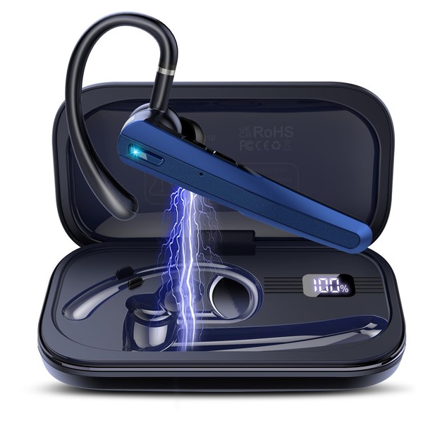 Bluetooth Headset V5.3, Wireless Headset with ENC Noise Canceling Mic,