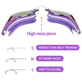 Nearsighted Swim Goggles, Shortsighted Optical Swimming Goggles No Leaking Anti Fog UV Protection for Adult Men Women