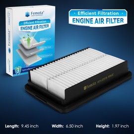 Femota CA12057 Engine Air Filter, Pre-oiled Technology, Longer Lifespan, for Hyundai Elantra(17-20), Elantra GT(18-20), Kona(18-23), Veloster(19-21); Kia Forte (20-24), Forte5(20-24), Soul(20-25)