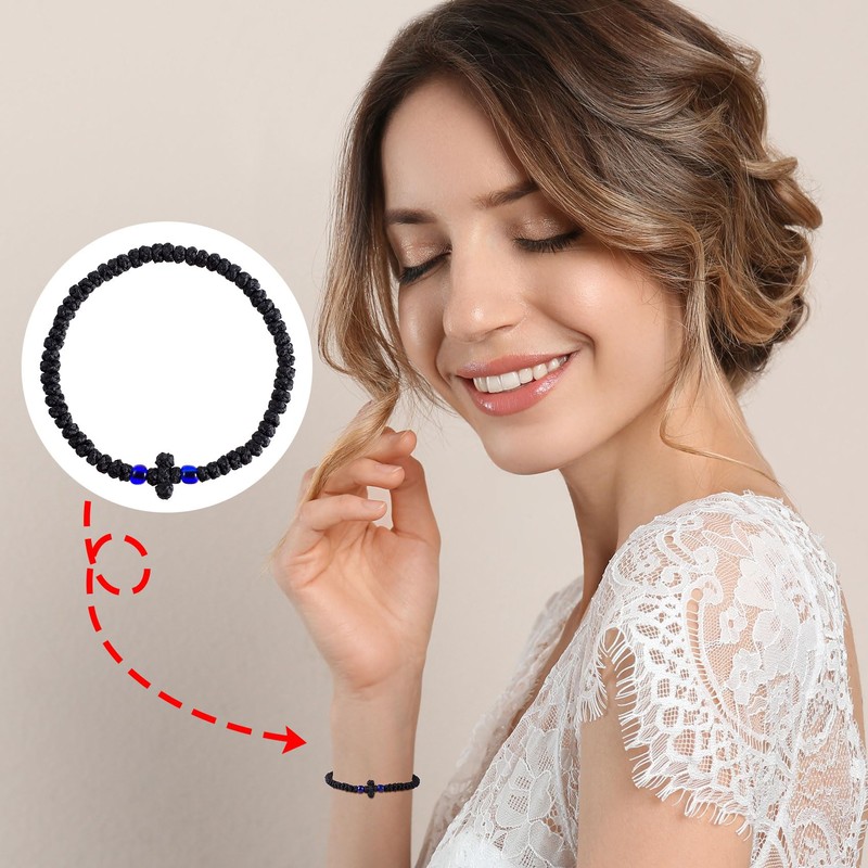 Pndeyo Orthodox Prayer Rope, Thicken Christian Greek Prayer Rope with