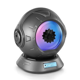 sovenomund Ferrofluid Speaker, Ferrofluid Audio Visual Speaker, Dancing Ferrofluid with 2 Adjustable Modes and Colorful Lights (Silver)