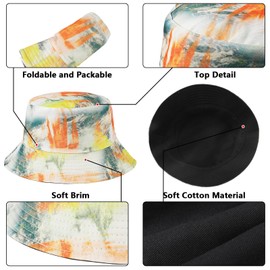 TAGVO Fishing Hat on Both Sides Men Women Bucket Hat UV Protection Sun Hat Summer Hat, I, Unit size