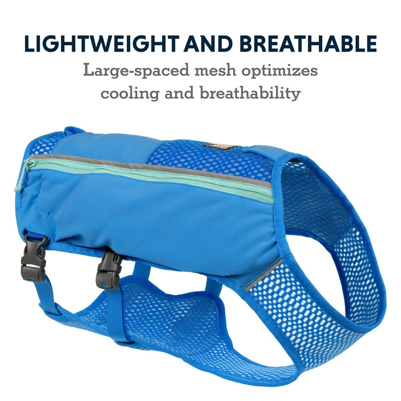 Ruffwear, Trail Runner Running Vest, with Hydration Bladder, Blue Pool,