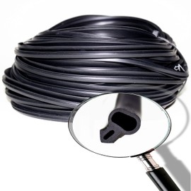Window Seals for Plastic Windows, Wooden Windows, S-232 Black, 10 Metre, Rubber Sealing Tape, Polyvinyl Chloride Unplasticised (PVC-U) Door Seal, Rubber Window Seal