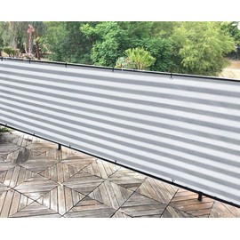Alion Home© Elegant Privacy Screen Mesh for Backyard, Deck, Patio, Balcony, Pool, Fence. (35'' x 20', Grey White)