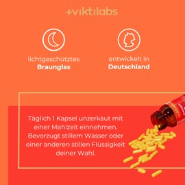 Viktilabs© - Coenzym Q10 Kapseln hochdosiert - 200 mg Coenzym Q10 pro Kapsel | Vegan - Gewonnen durch Pflanzliche Fermentation | Starkes Antioxidans | 60 Kapseln für 2 Monate (1x Glas)