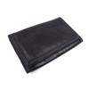MENS BLACK LEATHER FASTENING SPORTS WALLET WITH DETACHABLE CHAIN 1932