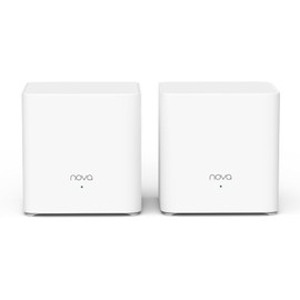 Tenda AX1500 Mesh WiFi 6 System Nova EX3 - hasta 1201 Mbps en 5 GHz, Cubre hasta 200 Metros Cuadrados, Red de Malla de Doble Banda Gigabit para 80 Dispositivos, Funciona con Alexa, 2-Pack