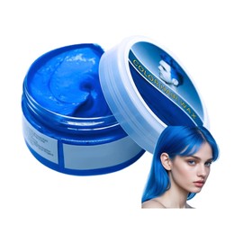 Hair Wax Blue Temporary Hair Gel, Easy Wash Out Long Lasting Hair Colour, Styling Hair Wax Hair Colour Mud for Men Women Instant Styling (100ml)