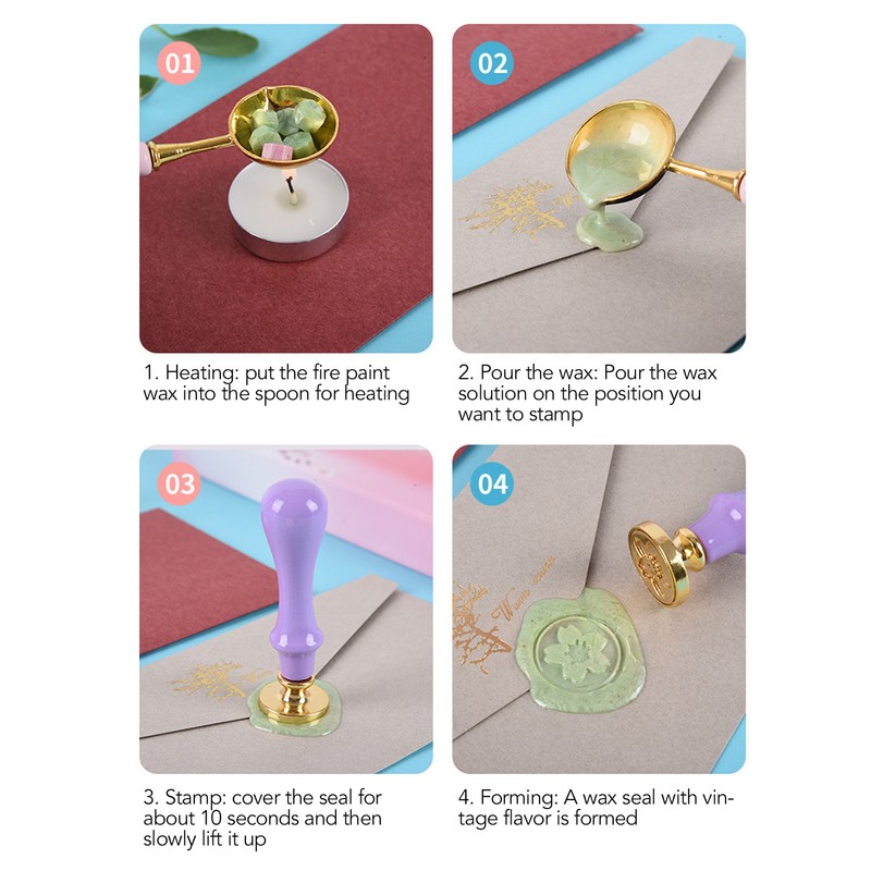 Seal Stamp Kit Replaceable Stamp Patterns Wax Seal Stamp Kit