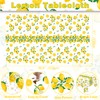 4 Pcs Lemon Party Decoration Lemonade Tablecloth Lemon Triangle Banners