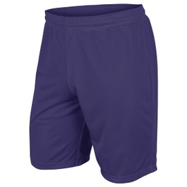 CHAMPRO Boys' Dynamic Tricot Mesh Shorts, Purple, X-Large